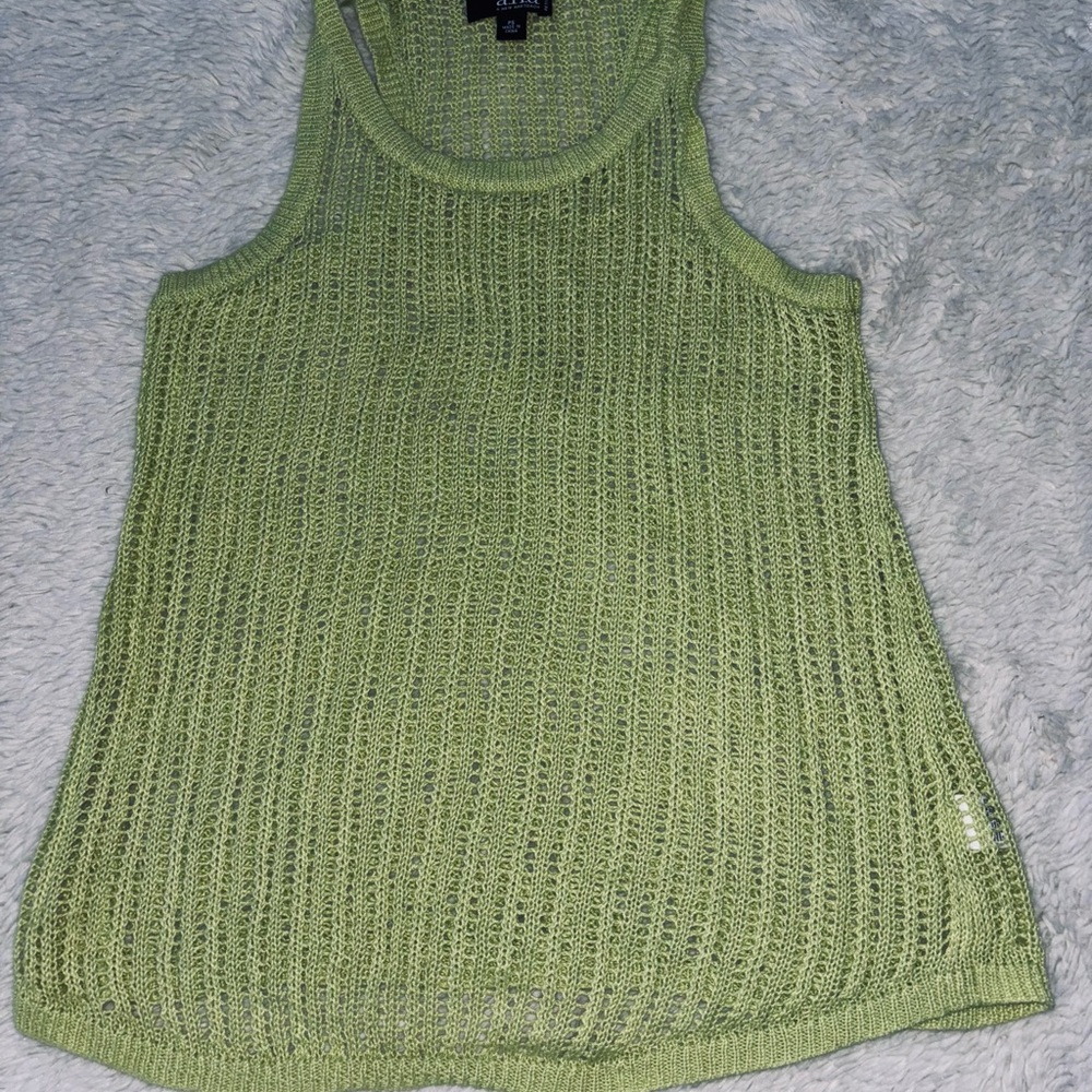 a.n.a Light Green Knit Tank Top size ps